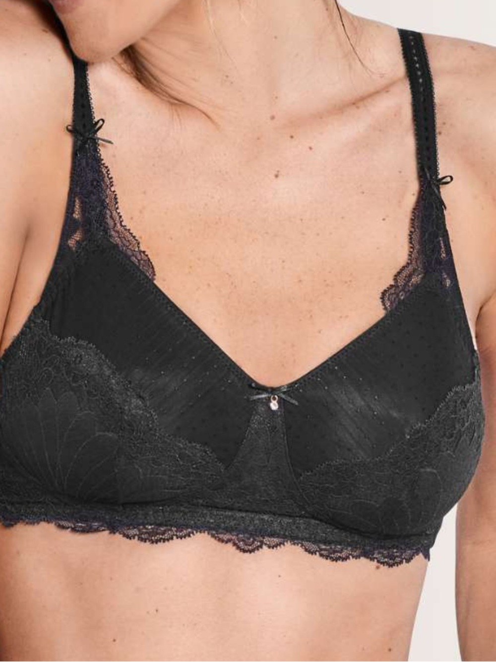 Amoena Size 42C Aurelie Wire Free Mastectomy Bra Black New Without Tag NWOT